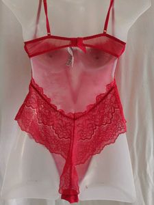 victoria 's secret Lace Teddy Bodysuit