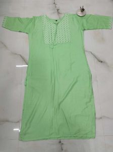 Brand New Embroidery Mint Green Kurta Set