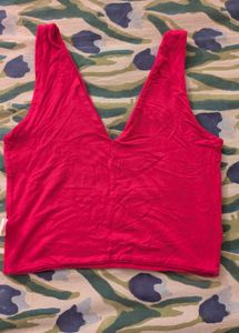 V-Neck Cropped Tank Top