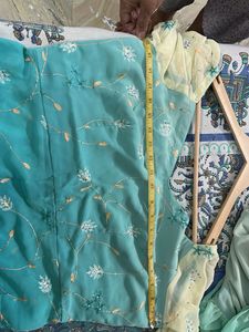 Sky Blue Embroidered Sharara Set