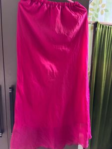 Vibrant Pink mesh type Skirt