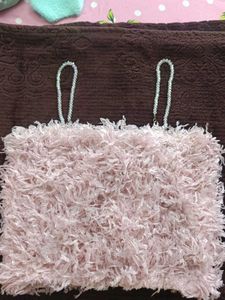 Fuzzy Pink Crop Top