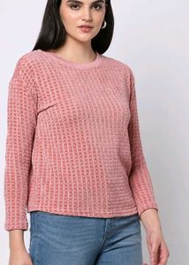 Chic Textured Pink Top