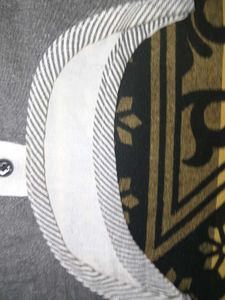 Grey &amp; White Cotton Kurta