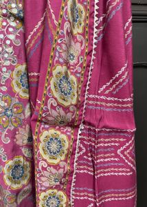 Muslin silk 3 piece suit