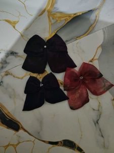 Set of 3 Bow Hair Clips