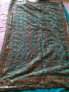 Very Beautiful Heavy Work Saree With Blouse