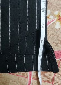 Striped Wide-Leg Cropped Trousers