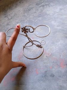 Rustic Metal Floral Candle Holder