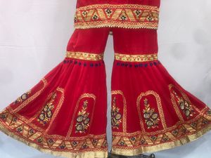 Georgette Sharara Red Colour
