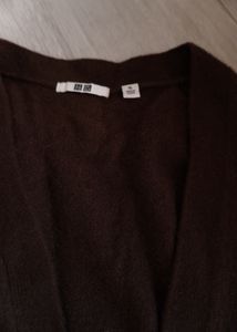 Uniqlo Brown Knit Cardigan Sweater