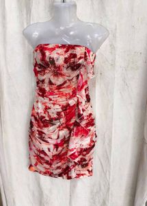 61810. Stunning Ruched Strapless Mini Dress