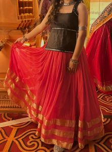 Red & Black Lehenga Choli