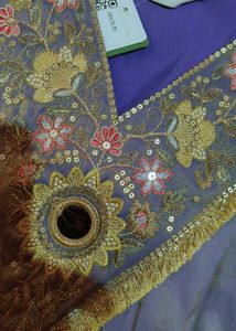 Farshi Lilac Kurta Set with Golden Dupatta