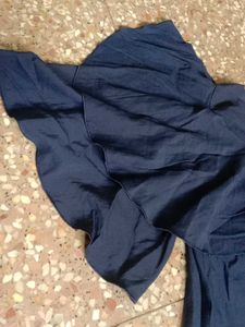 Ruffled Navy Blue Top