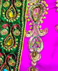 Beautiful Partywear Magenta Colour Saree