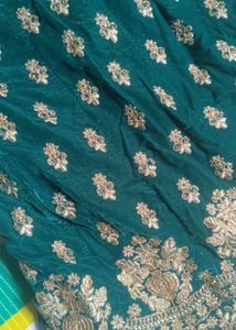 Emerald Green Velvet Lehenga Choli
