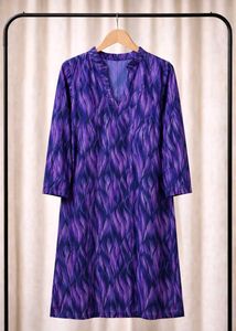 Purple Printed Kurta with Yellow Pants