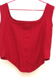 L size Red Corset Style Tank Top🍒