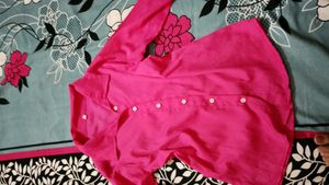 Vibrant Pink Button-Up Shirt
