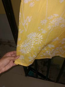Yellow Embroidered Kurta