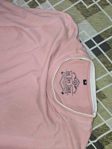Round Neck Peach Color Shirt