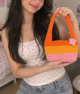 Sunset Donut Shoulder Bag with Flower accent 🌸✨️