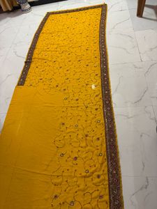 Yellow Embellished Saree
