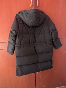 Black Padded Hooded Winter Jacket
