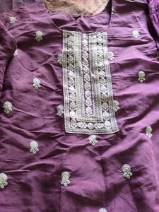 Beautiful Purple Embroidered Kurta Set