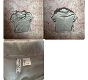 Combo H&amp;M Top with Cream Skirt