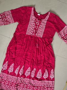Pink Embroidered Maxi Dress