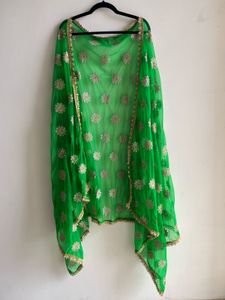 Brand new designer heavy embroidered Green Dupatta