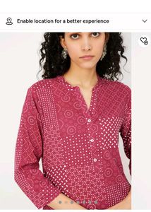Maroon rust color kantha work Kurti