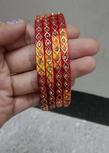 Set of 4 Embellished Bangles