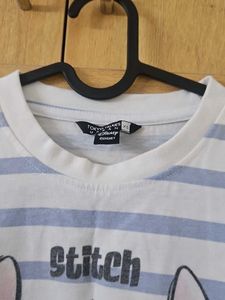 Cute Stitch Striped T-Shirt