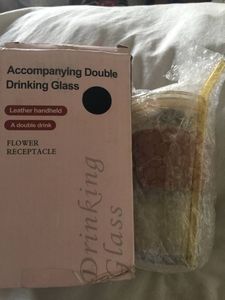 Stylish Glass Tumbler with Straw