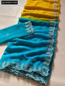 Sequin Work Dual Shade Saree