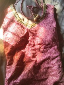 Pink Kurta Sharara Set