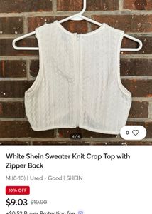 Chic White Knit Vest