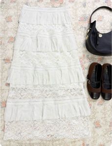 Boho Tiered Lace Maxi Skirt