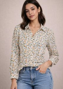Floral Print Button-Down Shirt