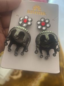 ANOUK Earrings - Silver, 2 Pcs Set