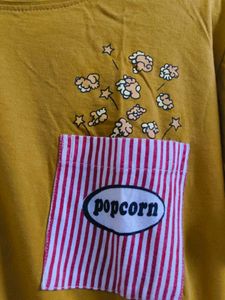 Cute Popcorn Pocket T-Shirt