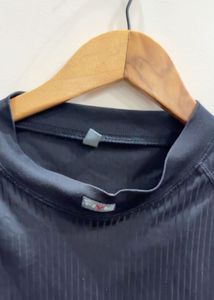 Long Sleeve Black Ribbed Top