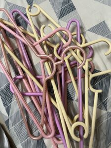 Set of Pastel Colored Clothes Hangers