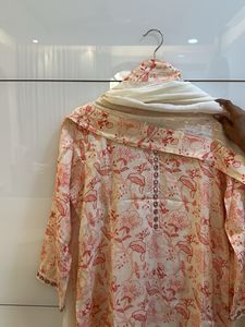 Floral Print Kurta Set with Dupatta