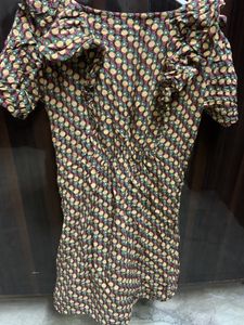Cotton Frill Tunic Top For Women