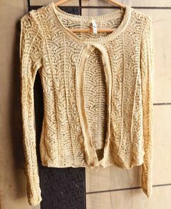 Boho Crochet Knit Cardigan