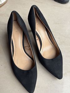 Classic Black Suede Heels